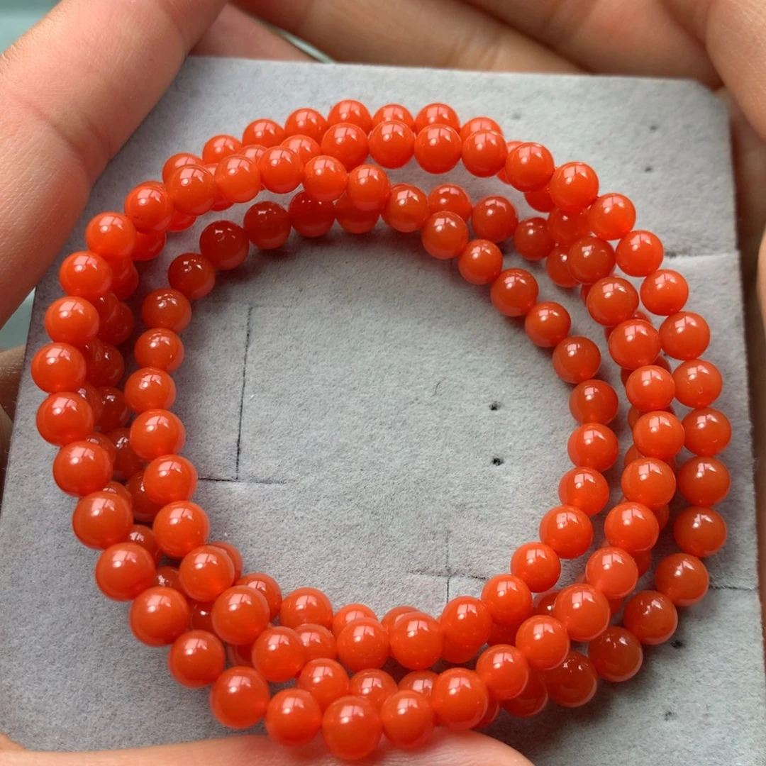 南红玛瑙手串未镶嵌