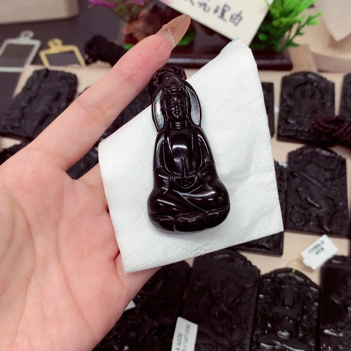 一**茗天然a货钢琴黑挂件