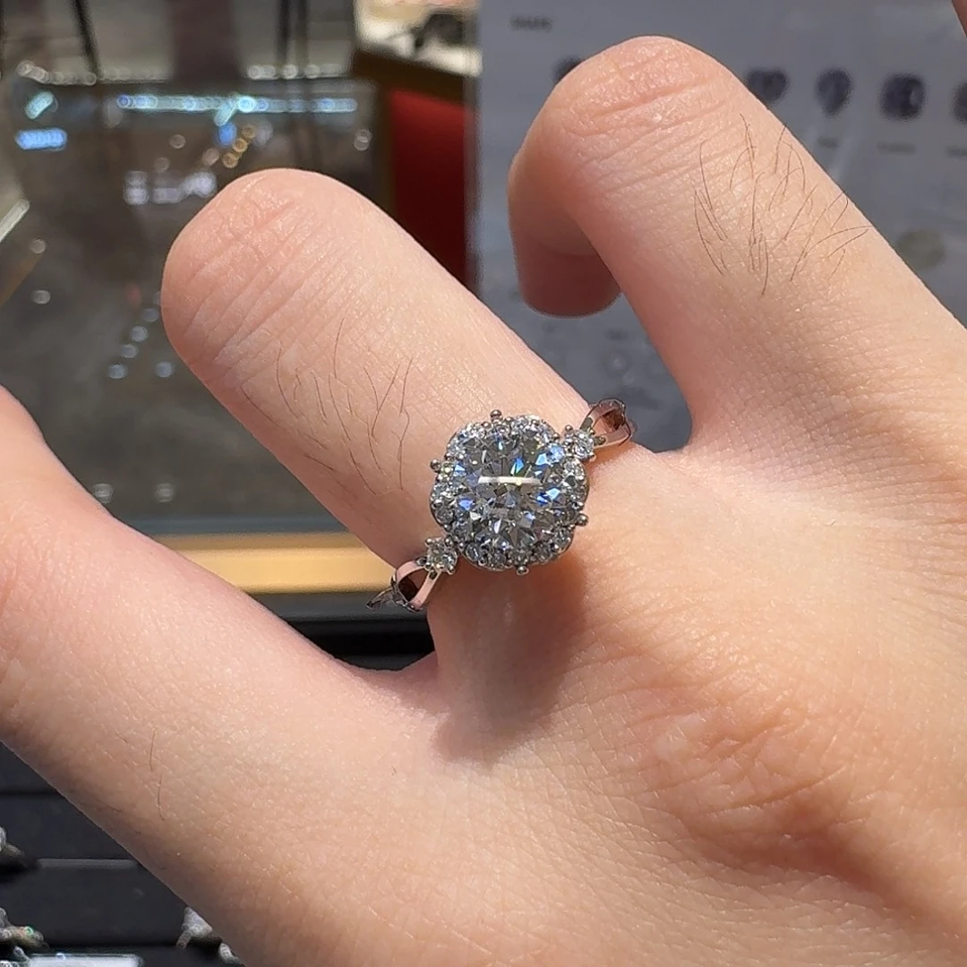 实验室培育钻石铂Pt950镶嵌