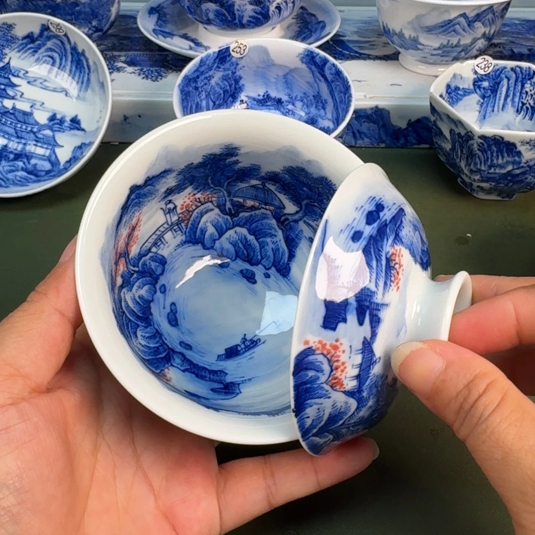 景德镇纯手绘茶具圆圆218