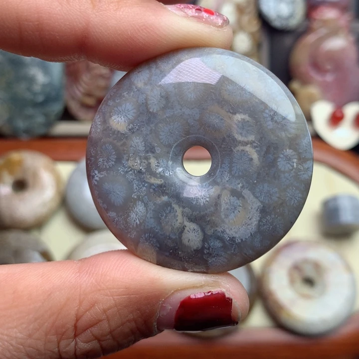 硅化珊瑚（珊瑚玉）颈饰未镶嵌