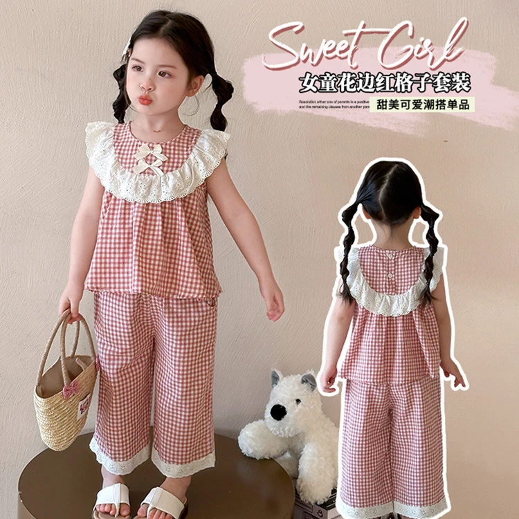 女童套装夏季2025新款时髦小童衣服女宝宝夏款网红洋气儿童装夏装