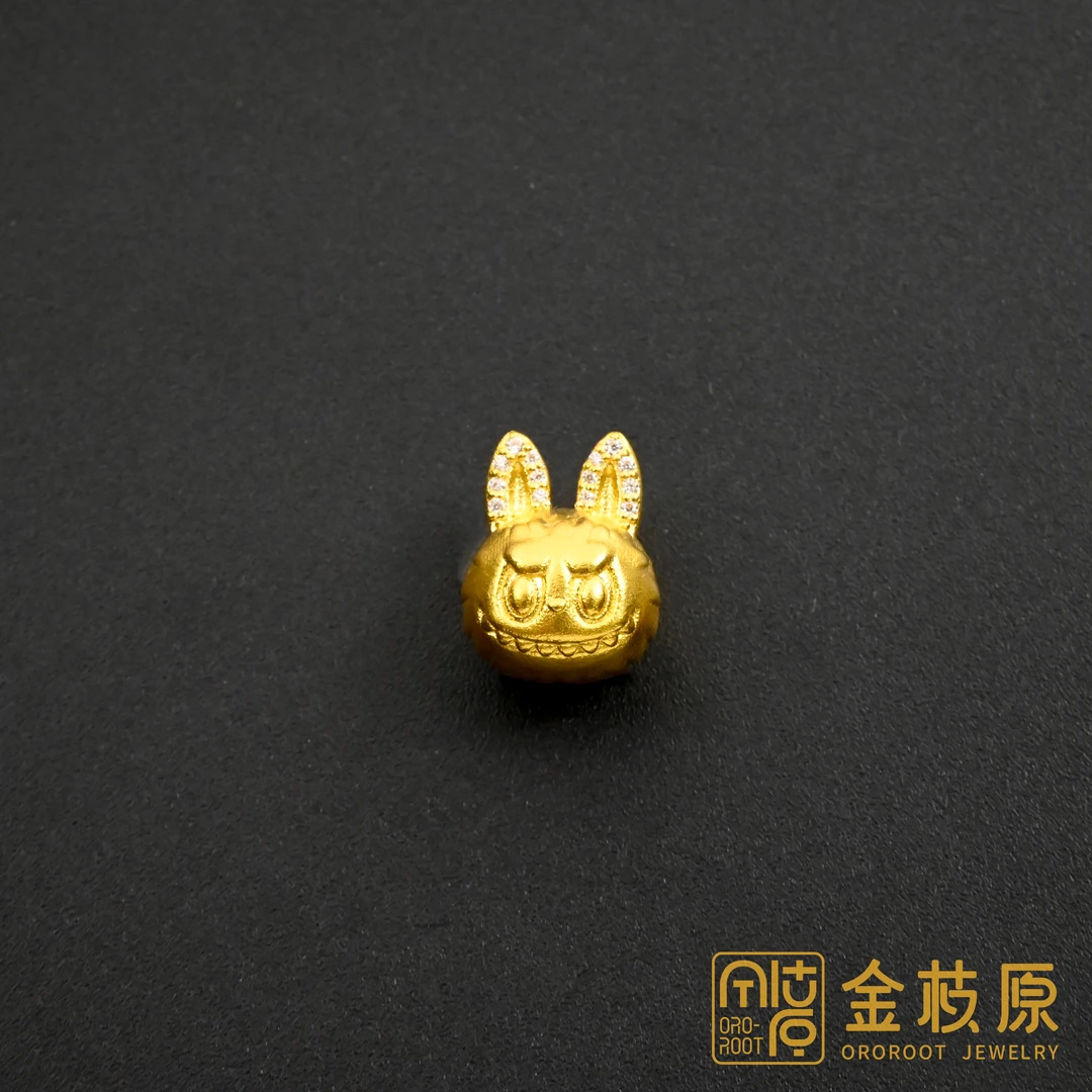 【金枝原】足金999 莫桑卡通布布吊坠