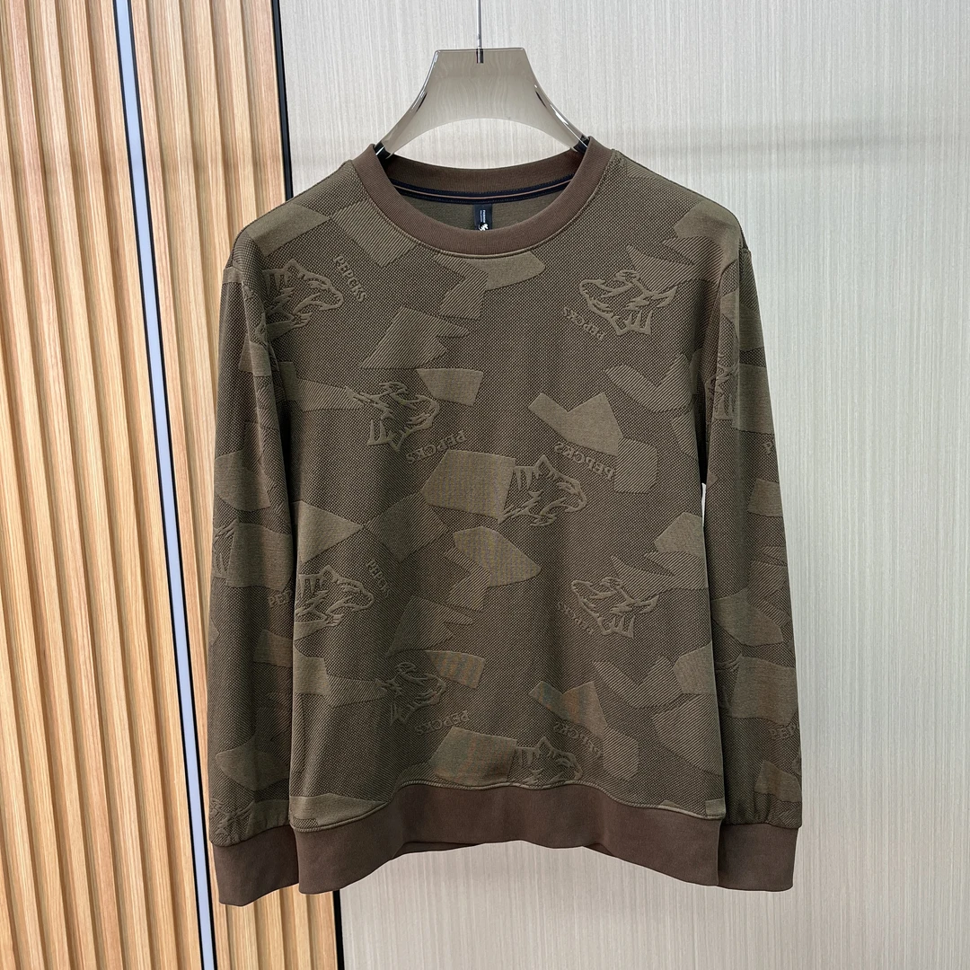 2025高端印花长袖卫衣男春秋款潮流休闲时尚百搭圆领卫衣打底衫