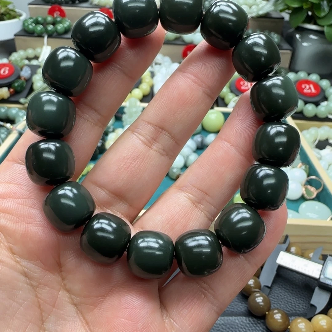 和田玉未镶嵌手链14