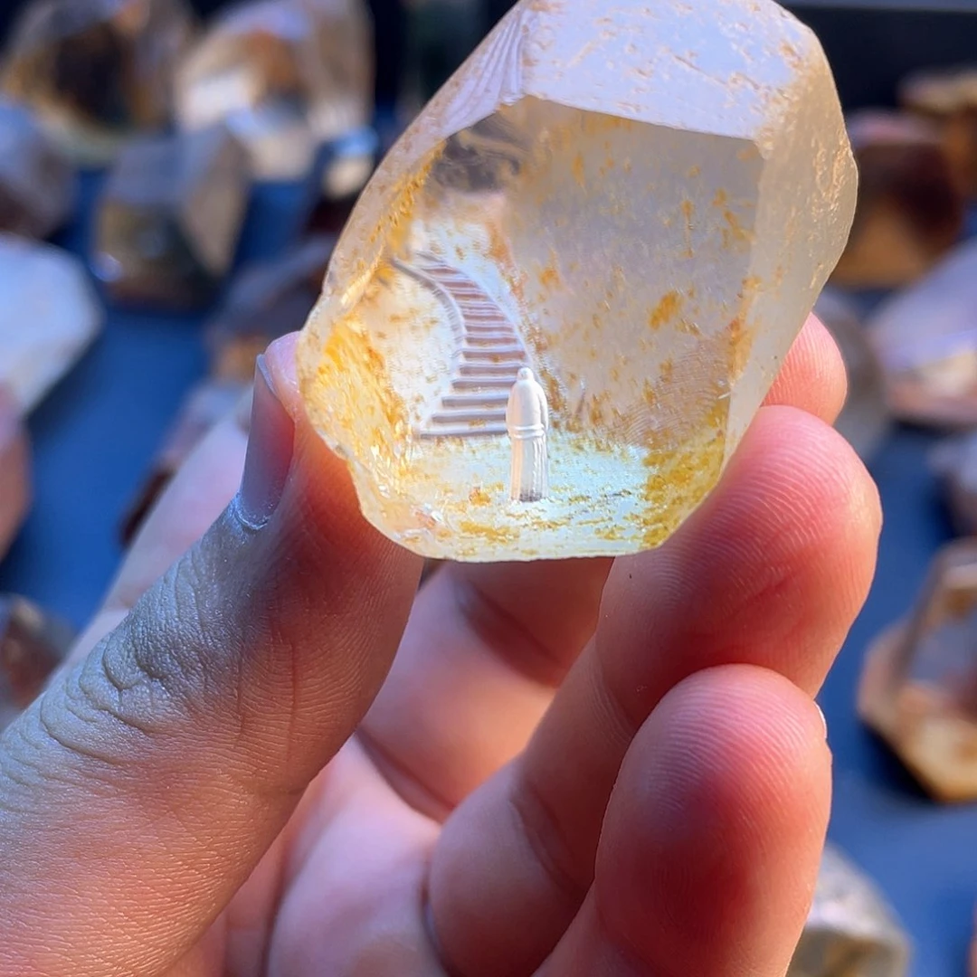 水晶珠宝半成品未镶嵌摆件