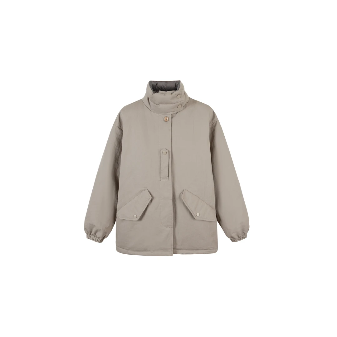 【北欧】3605冬季新款90白鸭绒工装风韩系立领派克羽绒服CY