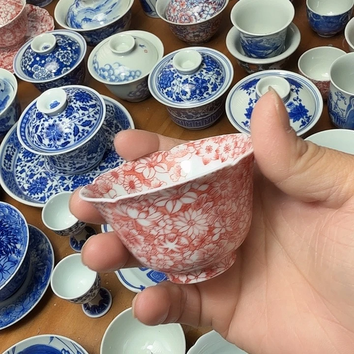 手绘万花福利款釉下