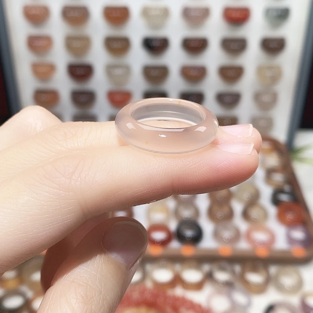 玛瑙/玉髓未镶嵌戒指港18码