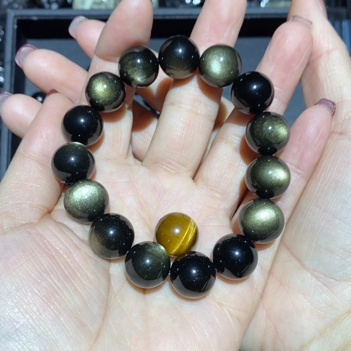 黑曜岩手链未镶嵌N****s