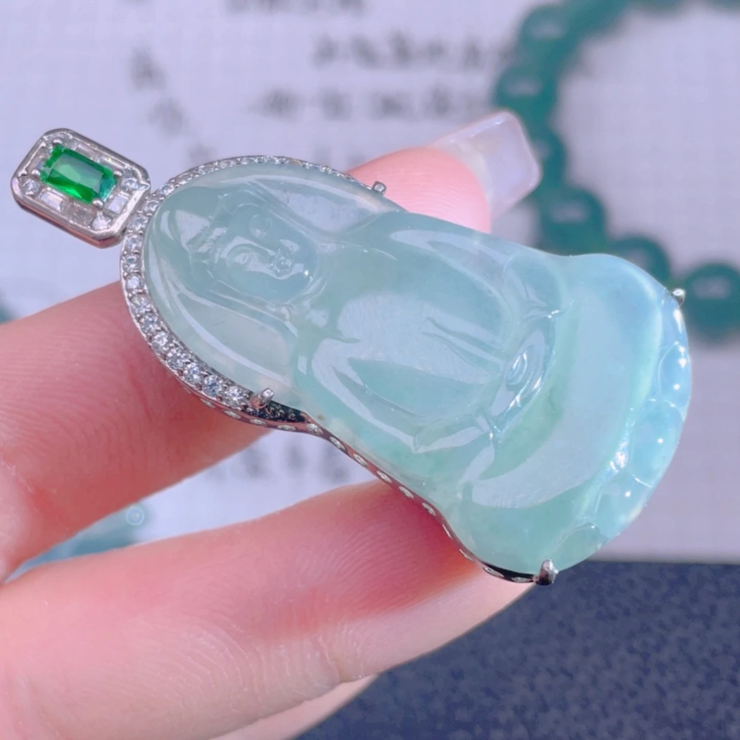 翡翠未镶嵌吊坠(不含链)