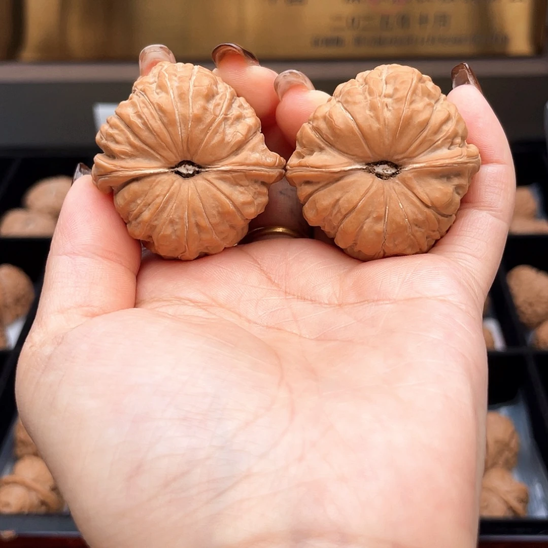 把件文玩核桃41南瓜边肚同尺近正肩小凹底41A4