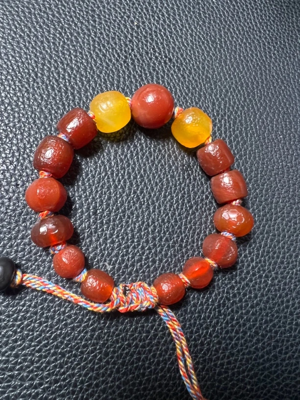 缠丝玛瑙手工编绳藏风手串