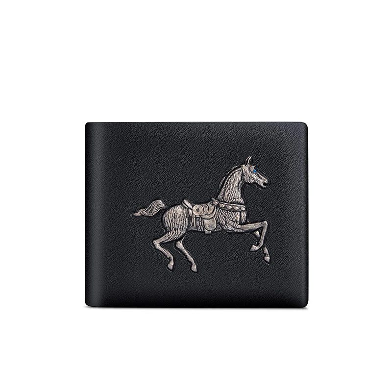 【马到功成】英皇保罗男士马图腾真皮牛皮长款短款钱包钱夹多卡位