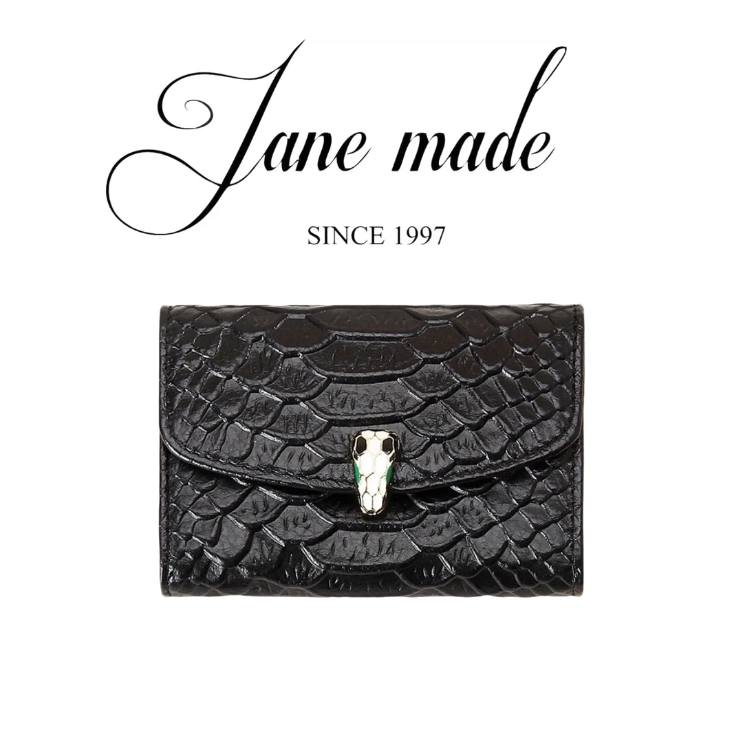 Jane made设计头层牛皮卡包轻奢高级感风琴式多卡位