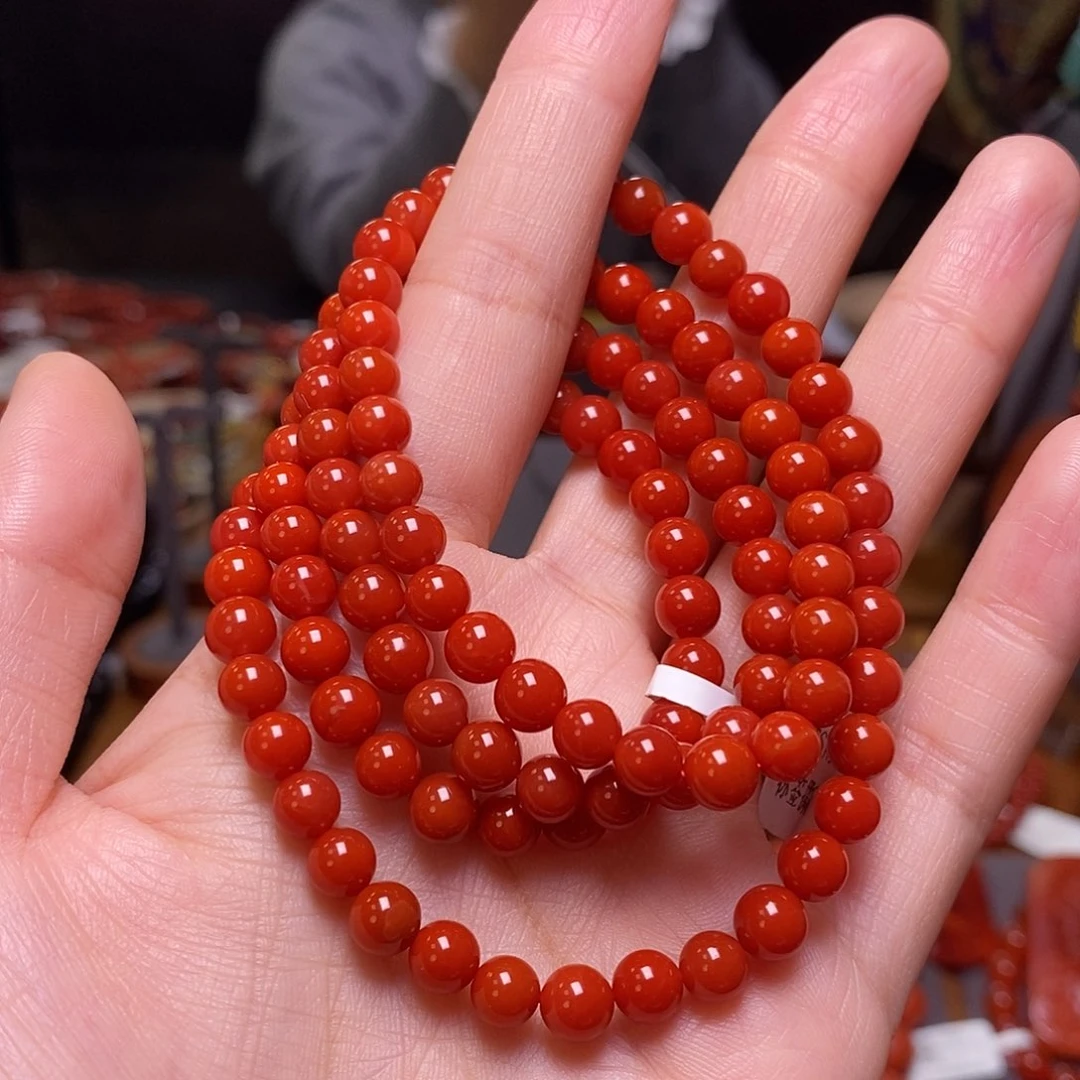南红玛瑙多圈6m m未镶嵌