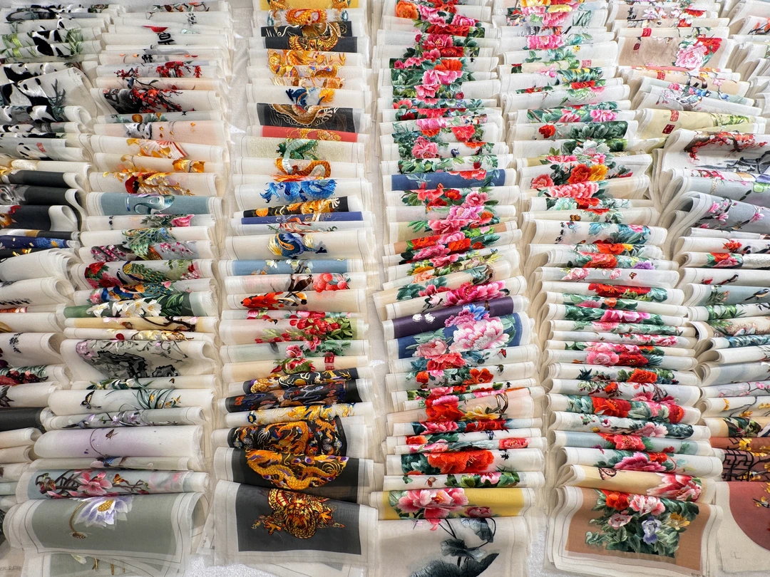 2-【20cm绣片】真丝底料双面苏绣绣片刺绣手绣团扇扇子摆台可diy