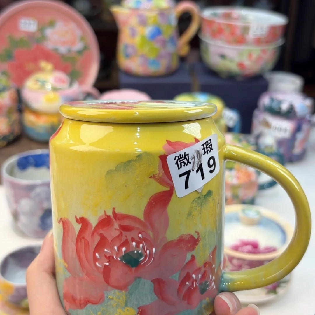 景德镇手绘高温釉下彩陶瓷茶具