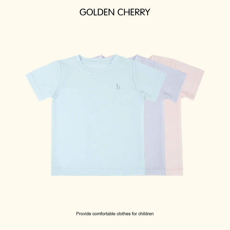 【金樱桃Golden cherry】小童多色h小标洋气百搭速干T恤JYT2190