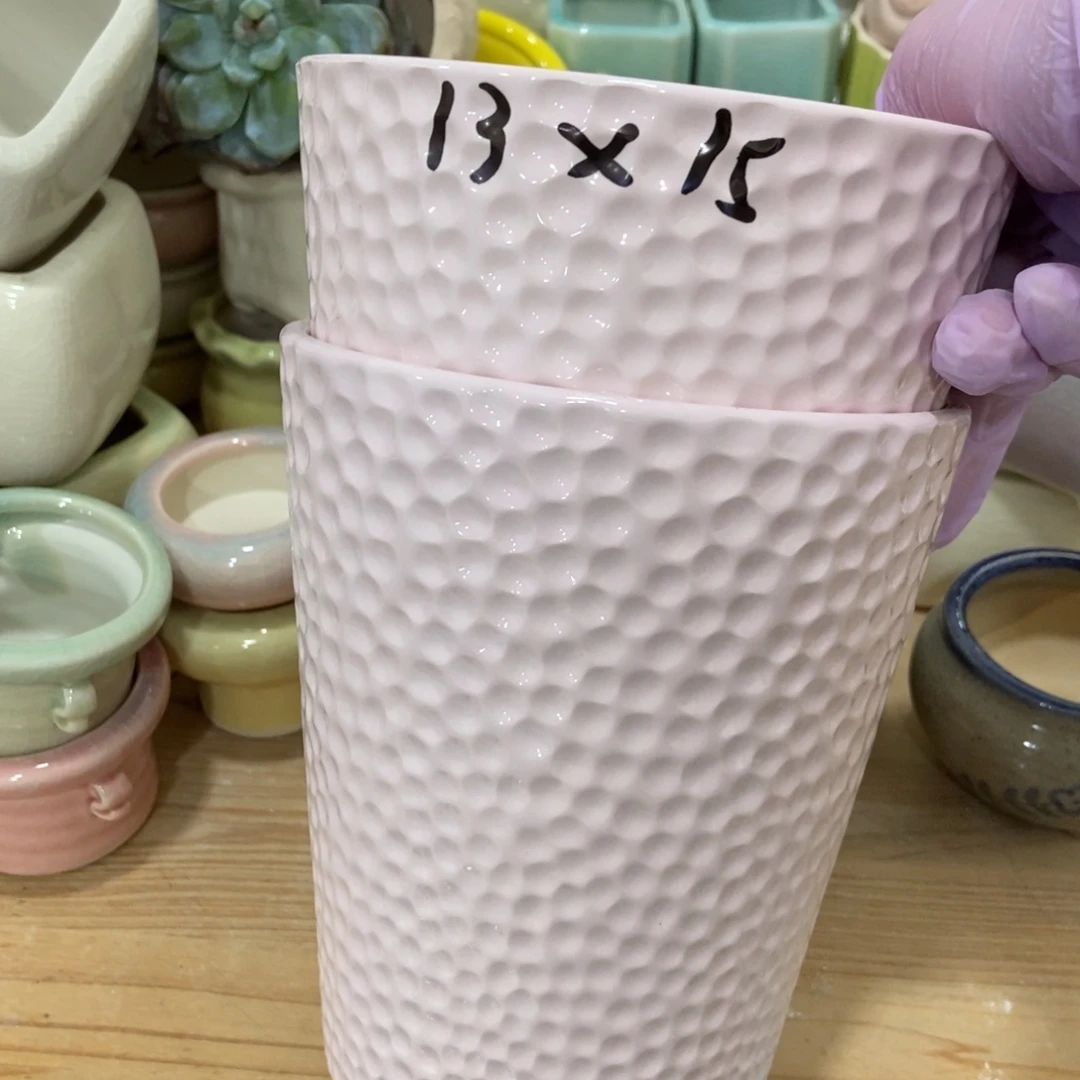 红陶高温陶瓷花盆