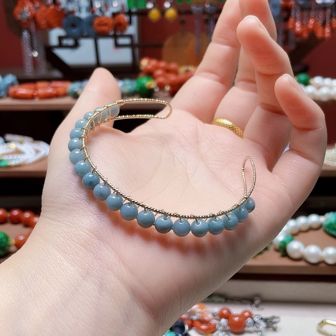 翡翠未镶嵌手链饰品