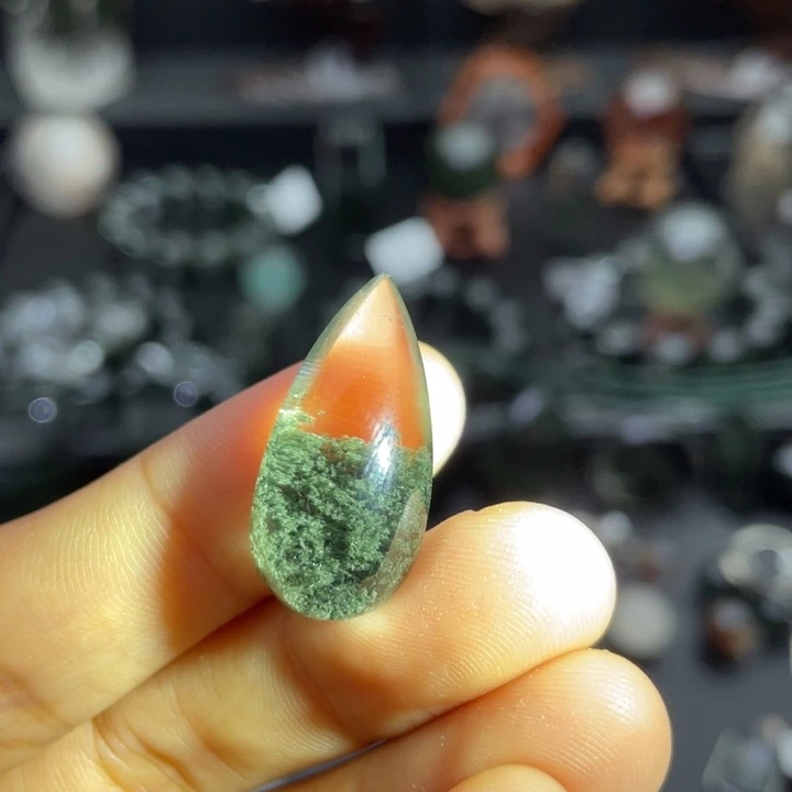 颈饰水晶未镶嵌绿幽灵聚宝盆水滴定制