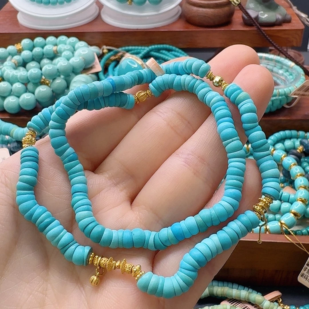 绿松石18K金镶嵌珠宝半成品