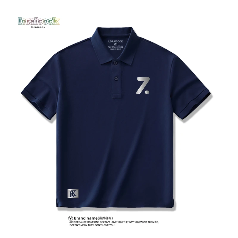 LORAICOCK罗乐公鸡休闲男士透气大码polo衫夏季纯棉商务翻领T恤潮