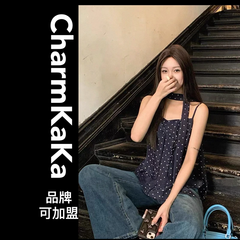 62886印花爱心褶皱竖杠吊带配腰带