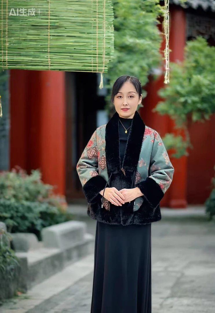 新款设计师打板双面穿貂绒外套时尚气质秋冬季保暖中老年女装气质