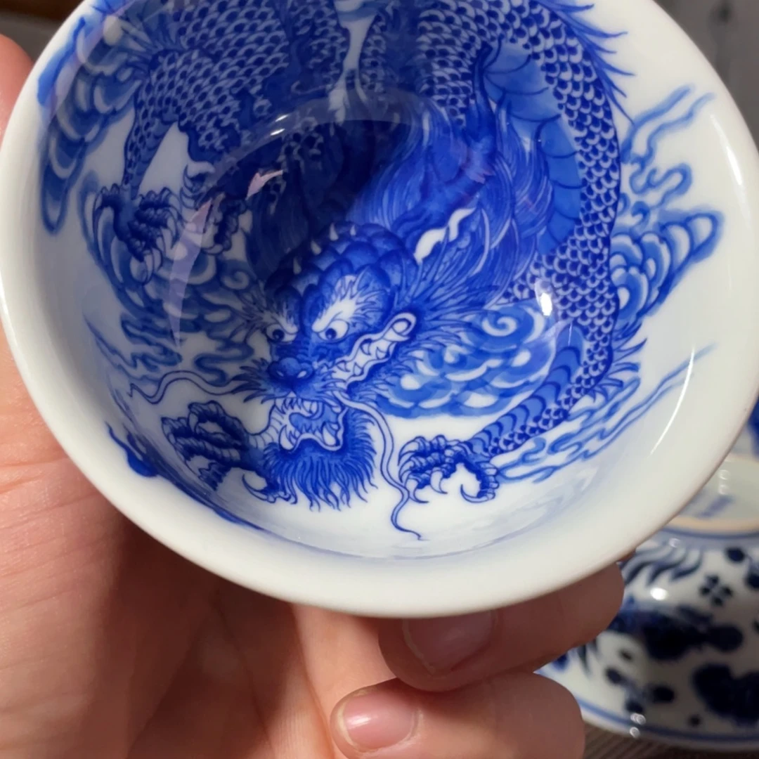 青花龙纹主人杯杯杯杯
