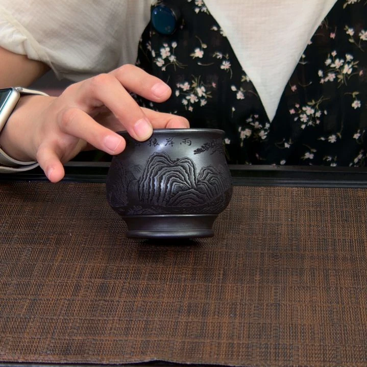 茶杯紫砂高货放漏