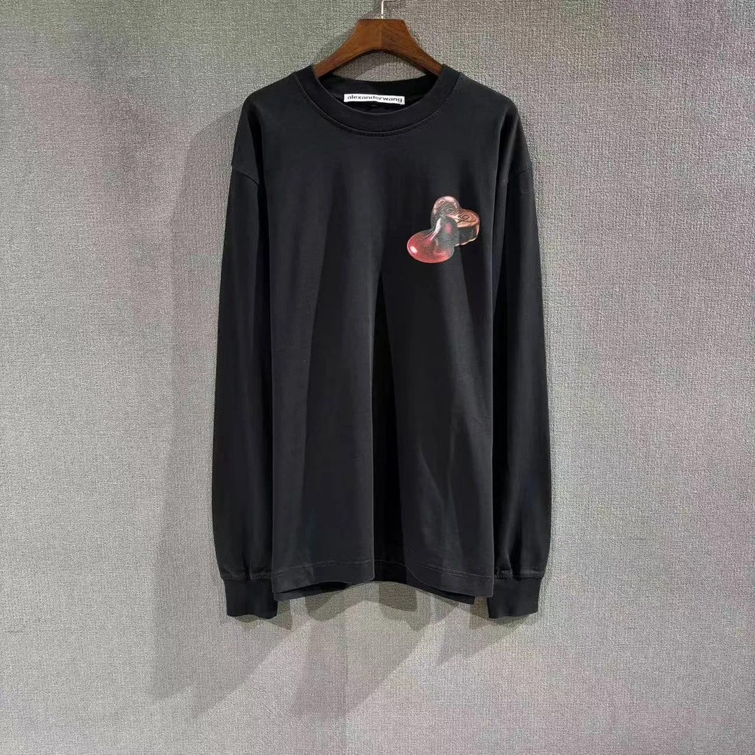 95新 maje 亚历山大王（pm）流心巧克力印花长袖 m码/4376