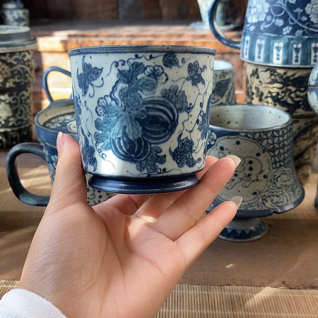 手工手绘青花高温陶瓷