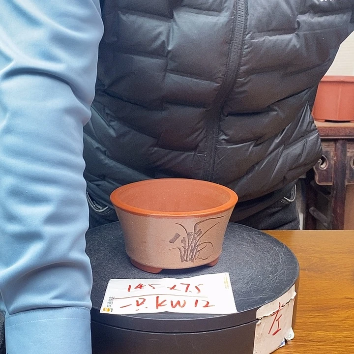 紫砂花盆货号一只KW12