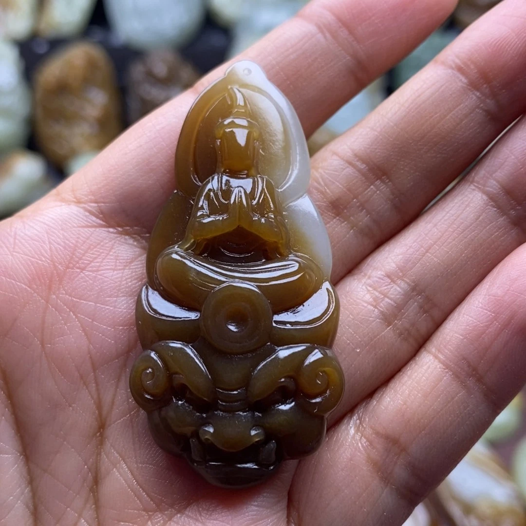 吊坠(不含链)未镶嵌和田玉（糖玉）