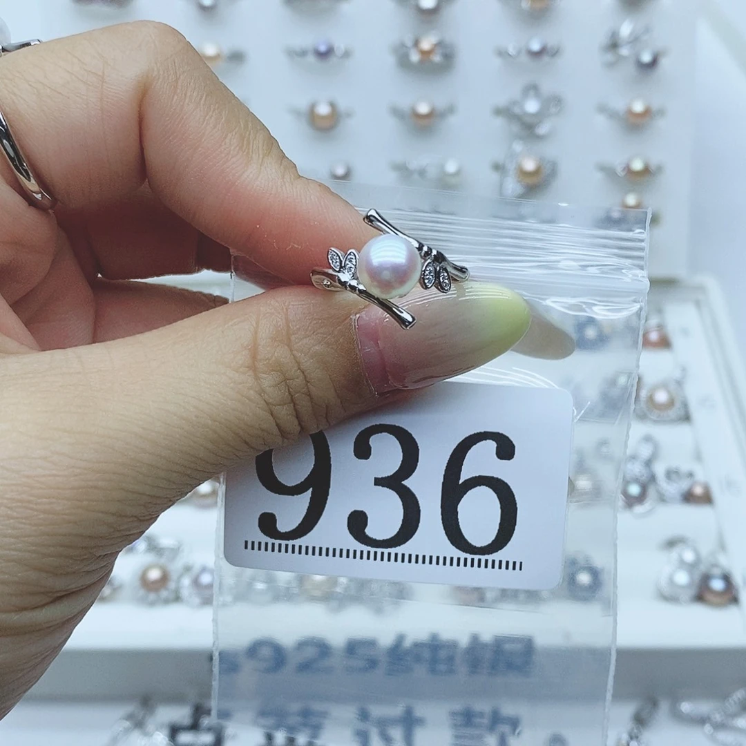W***L戒指银S925镶嵌淡水珍珠936