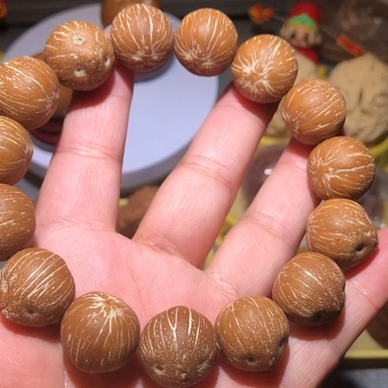 橄榄核把件紫金鼠原皮手串