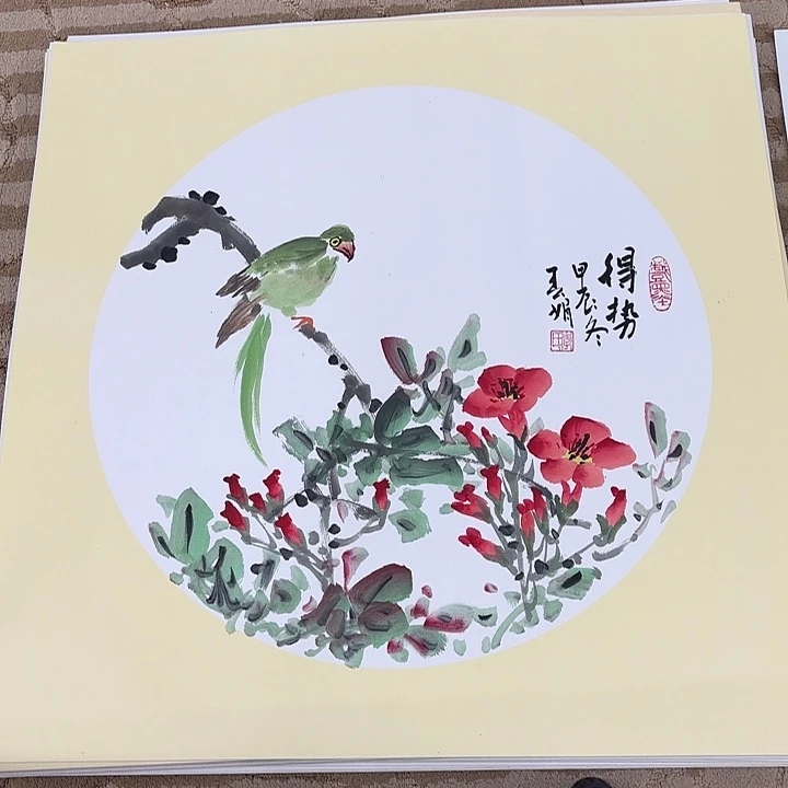 国画花鸟的故事也50.50