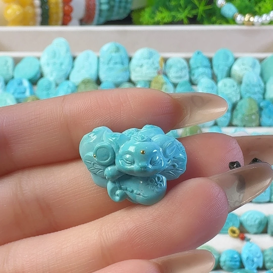 绿松石未镶嵌吊坠(不含链)凤九