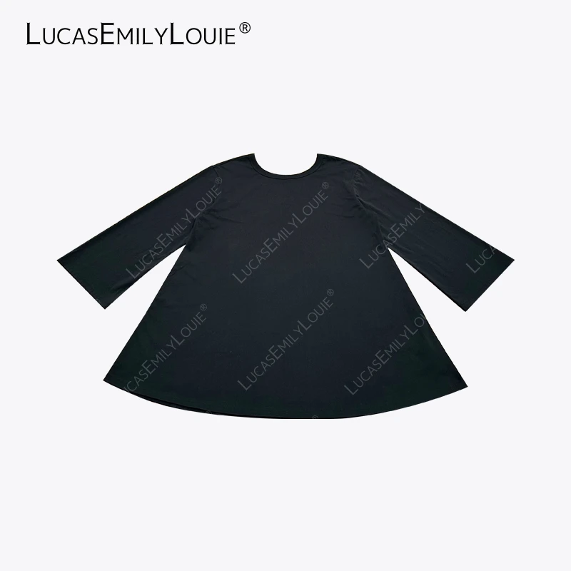 LUCASEMILYLOUIE 欢姐0220棉质休闲圆领微喇娃娃裙2510468