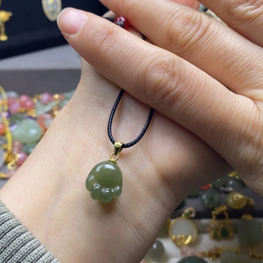 和田玉银S925镶嵌颈饰