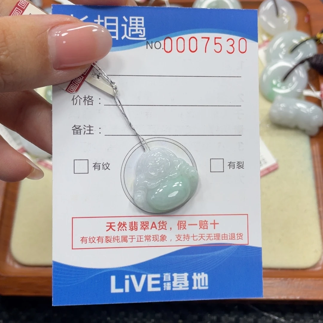 颈饰未镶嵌翡翠翡翠吊坠x7530