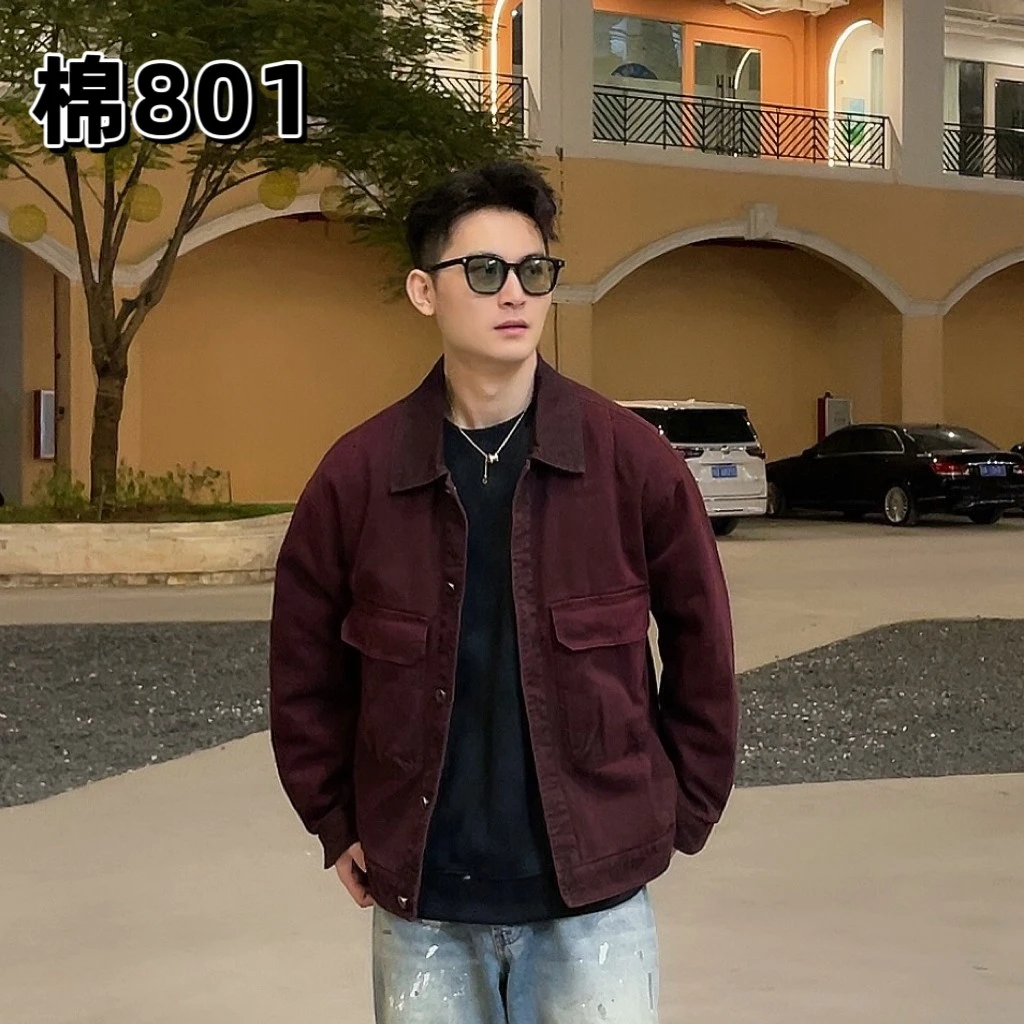 【衣工男】秋冬工装休闲翻领港风男士水洗保暖外套 99070