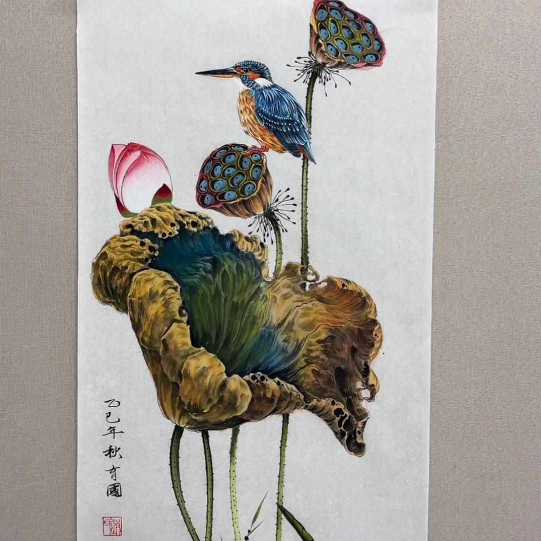 国画艺术家真人手绘