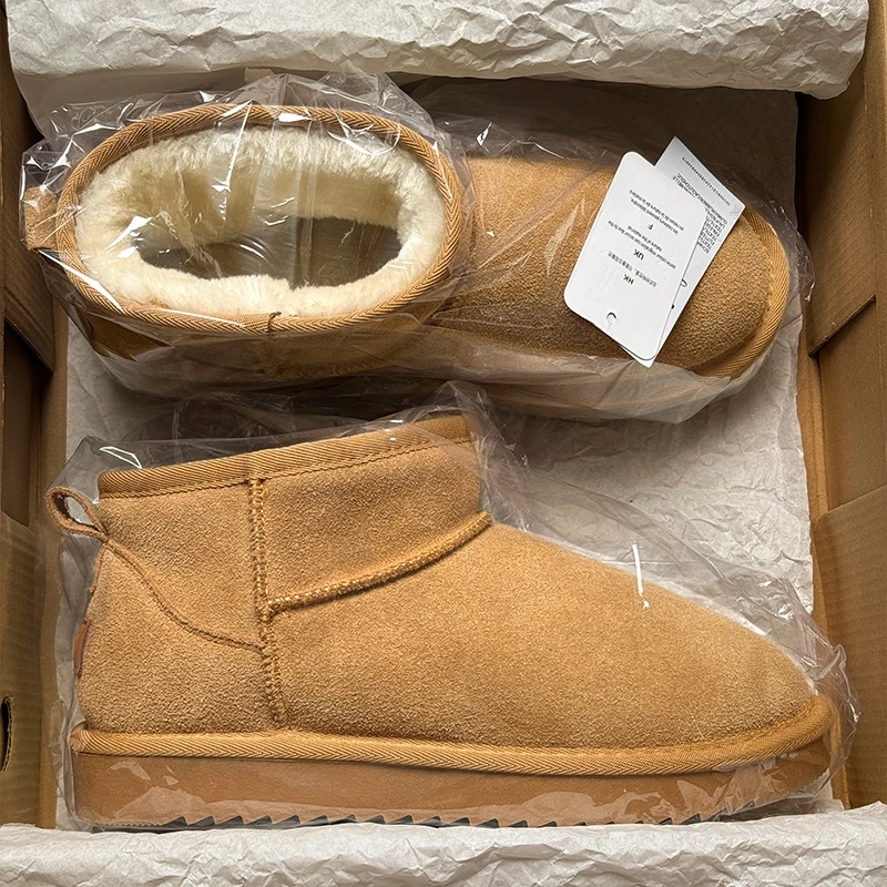 官方现货经典桑坡雪地靴男女款羊皮毛一体冬季加绒加厚保暖棉鞋潮