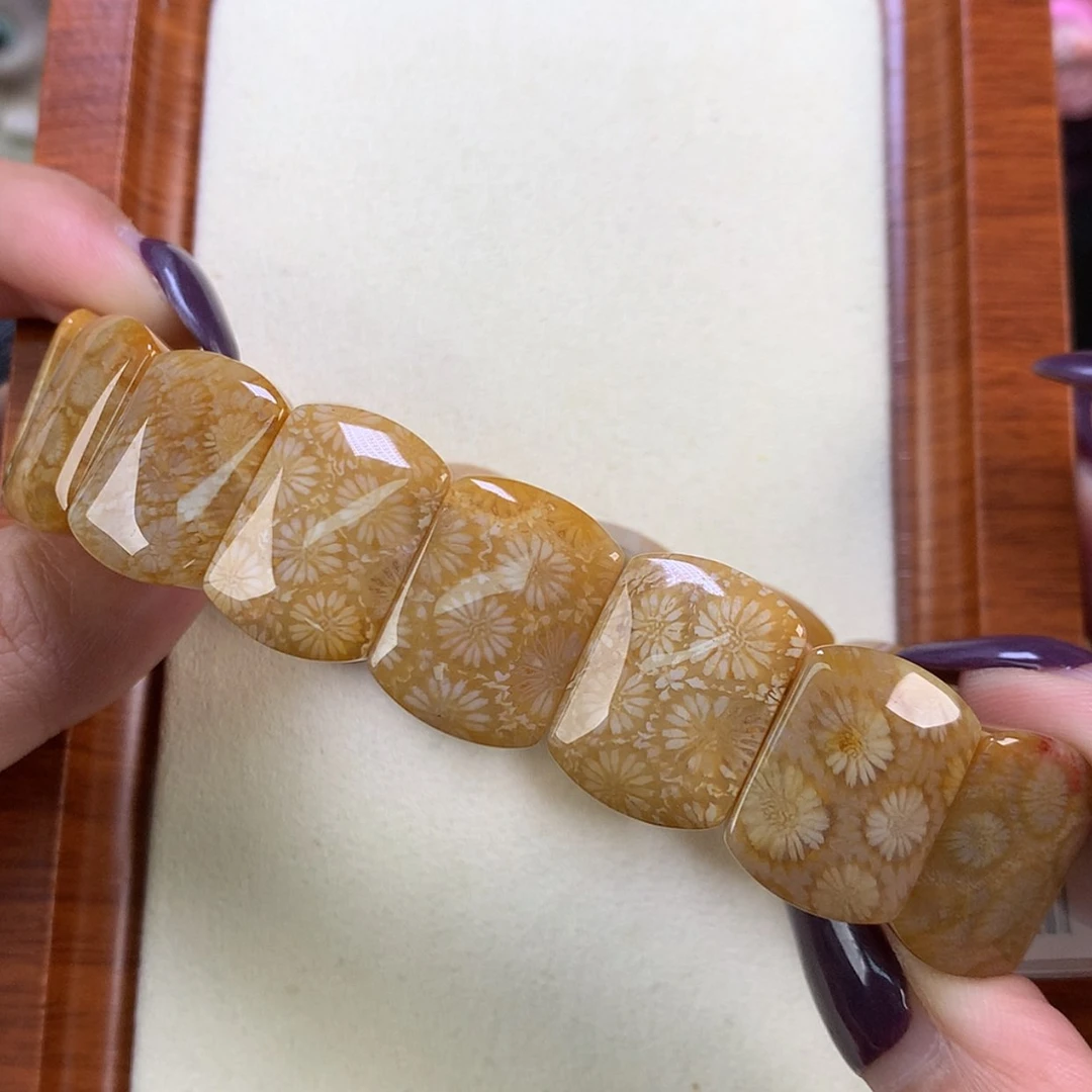 【闪购商品】颈饰未镶嵌硅化珊瑚（珊瑚玉）糖底满花（11号）