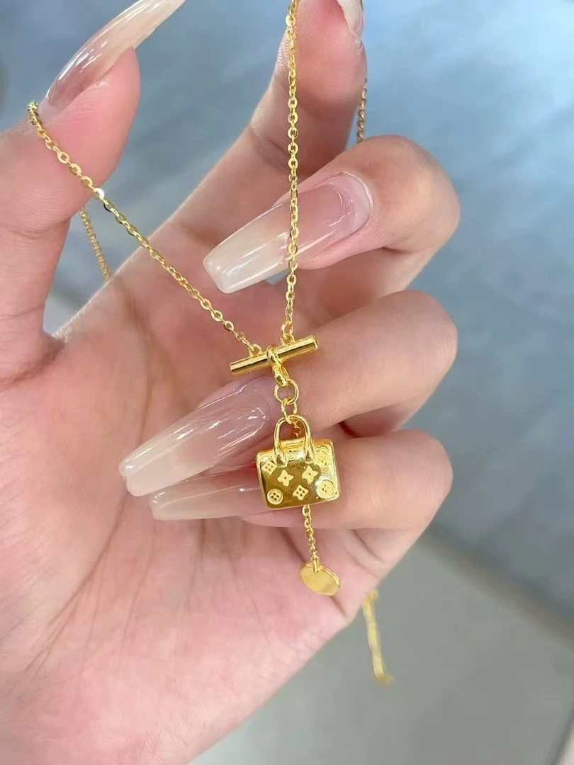 坠链均足银 小包包项链吊坠6043