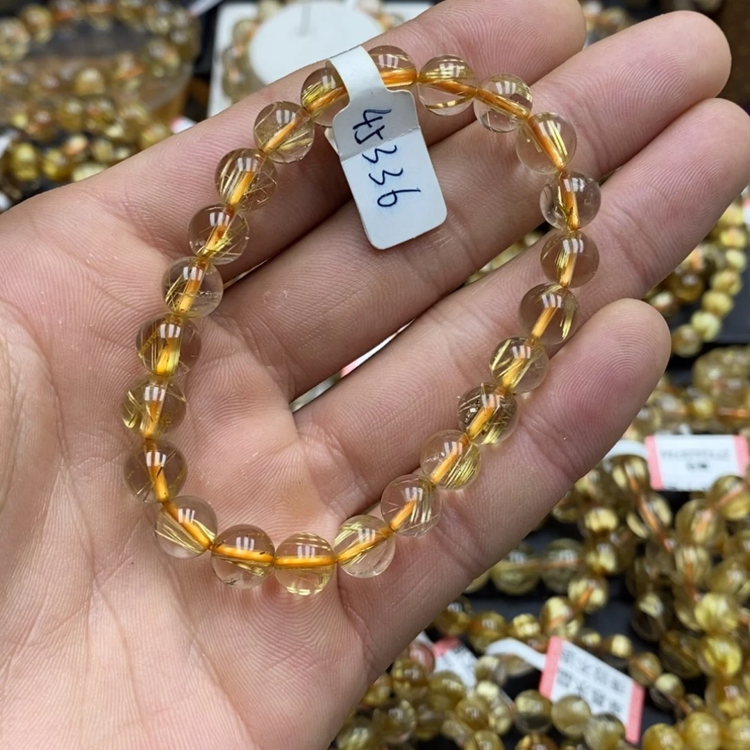 发晶手串未镶嵌?***啵卓慕水晶钛晶45336F