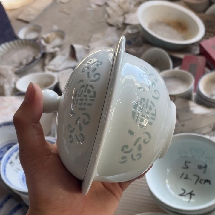碗陶景德镇高温细白瓷餐具